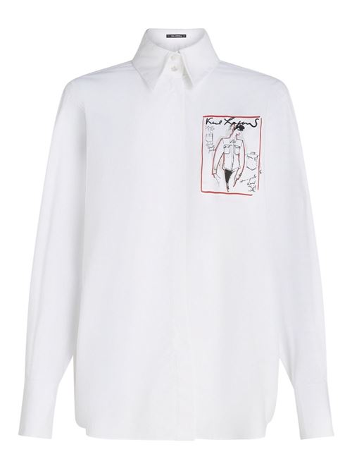 Camicia donna bianca Karl Lagerfeld | A3W11040100
